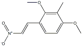 2,4-Dimethoxy-3-methyl-1-[(E)-2-nitroethenyl]benzene Struktur