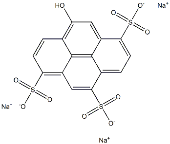 10-Hydroxy-3,5,8-pyrenetrisulfonic acid trisodium salt Struktur