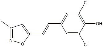 4-[(E)-2-(3-Methyl-5-isoxazolyl)ethenyl]-2,6-dichlorophenol Struktur