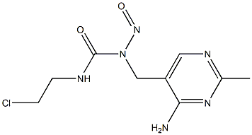 1-(4-Amino-2-methyl-5-pyrimidinylmethyl)-3-(2-chloroethyl)-1-nitrosourea Struktur