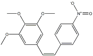 (Z)-3,4,5-Trimethoxy-4'-nitrostilbene Struktur