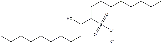 10-Hydroxynonadecane-9-sulfonic acid potassium salt Struktur