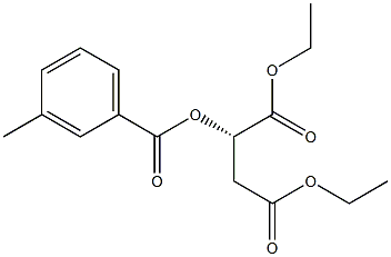 [S,(-)]-2-(m-Toluoyloxy)succinic acid diethyl ester Struktur