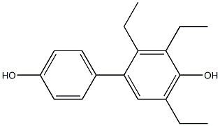 2,3,5-Triethyl-1,1'-biphenyl-4,4'-diol Struktur