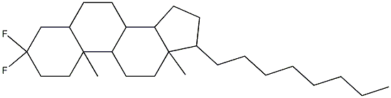 3,3-Difluoro-17-octylhexadecahydro-10,13-dimethyl-7H-cyclopenta[a]phenanthrene Struktur