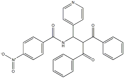 N-[1-(4-Pyridinyl)-2,2-bis(phenylcarbonyl)ethyl]-4-nitrobenzamide Struktur