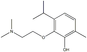 2-[2-(Dimethylamino)ethoxy]-6-methyl-3-(1-methylethyl)phenol Struktur