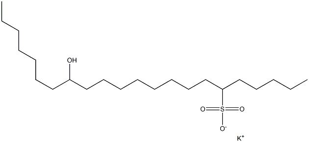 15-Hydroxydocosane-6-sulfonic acid potassium salt Struktur