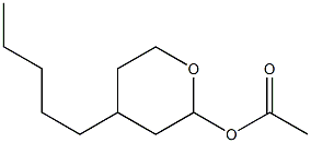 2-Acetyloxy-4-pentyltetrahydro-2H-pyran Struktur