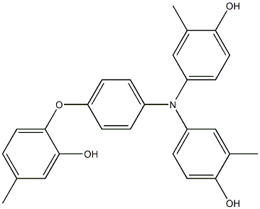 N,N-Bis(4-hydroxy-3-methylphenyl)-4-(2-hydroxy-4-methylphenoxy)benzenamine Struktur