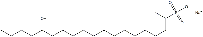 15-Hydroxynonadecane-2-sulfonic acid sodium salt Struktur