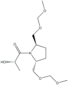 (2R,5R)-2,5-Bis(methoxymethoxymethyl)-1-[(S)-2-hydroxypropionyl]tetrahydro-1H-pyrrole Struktur