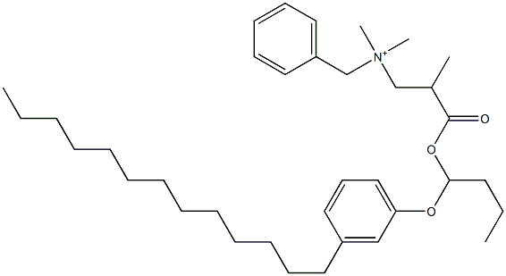 N,N-Dimethyl-N-benzyl-N-[2-[[1-(3-tridecylphenyloxy)butyl]oxycarbonyl]propyl]aminium Struktur