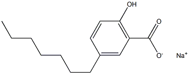 3-Heptyl-6-hydroxybenzoic acid sodium salt Struktur