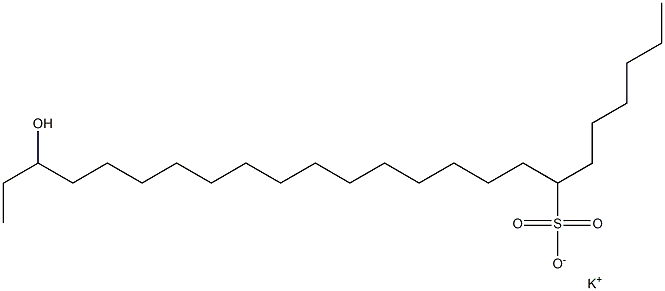 22-Hydroxytetracosane-7-sulfonic acid potassium salt Struktur