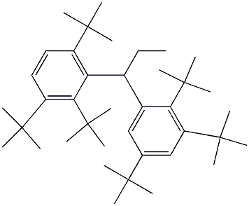 1-(2,3,5-Tri-tert-butylphenyl)-1-(2,3,6-tri-tert-butylphenyl)propane Struktur