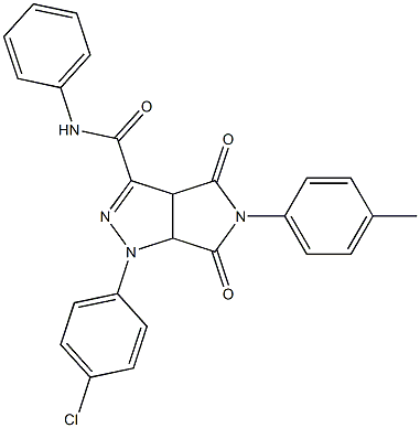 1,3a,4,5,6,6a-Hexahydro-4,6-dioxo-N-phenyl-5-(4-methylphenyl)-1-(4-chlorophenyl)pyrrolo[3,4-c]pyrazole-3-carboxamide Struktur