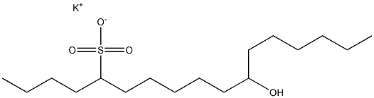 11-Hydroxyheptadecane-5-sulfonic acid potassium salt Struktur