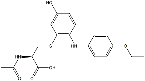 N-Acetyl-S-[3-hydroxy-6-[(4-ethoxyphenyl)amino]phenyl]-L-cysteine Struktur