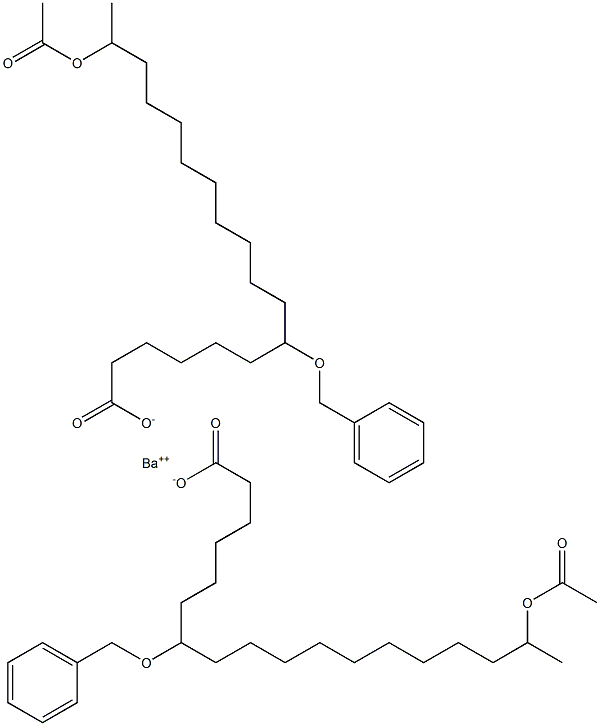 Bis(7-benzyloxy-17-acetyloxystearic acid)barium salt Struktur