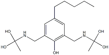 2,6-Bis[[(1,1-dihydroxyethyl)amino]methyl]-4-pentylphenol Struktur