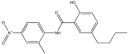 5-Butyl-2-hydroxy-2'-methyl-4'-nitrobenzanilide Struktur