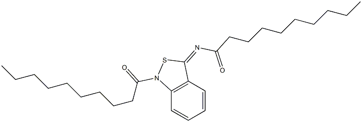 1-Decanoyl-3(1H)-decanoylimino-2,1-benzisothiazole Struktur