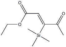 3-(Trimethylsilyl)-4-oxo-2-pentenoic acid ethyl ester Struktur