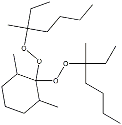 2,6-Dimethyl-1,1-bis(1-ethyl-1-methylpentylperoxy)cyclohexane Struktur