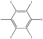 1-Methyl-2,3,4,5,6-pentaiodobenzene Struktur