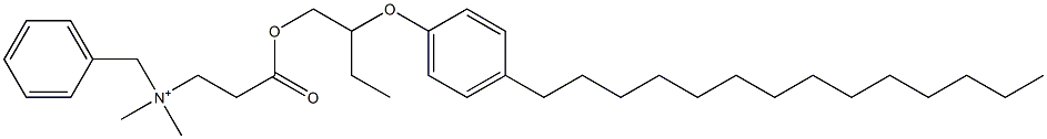 N,N-Dimethyl-N-benzyl-N-[2-[[2-(4-tetradecylphenyloxy)butyl]oxycarbonyl]ethyl]aminium Struktur