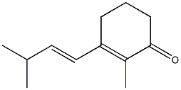 2-Methyl-3-(3-methyl-1-butenyl)-2-cyclohexen-1-one Struktur