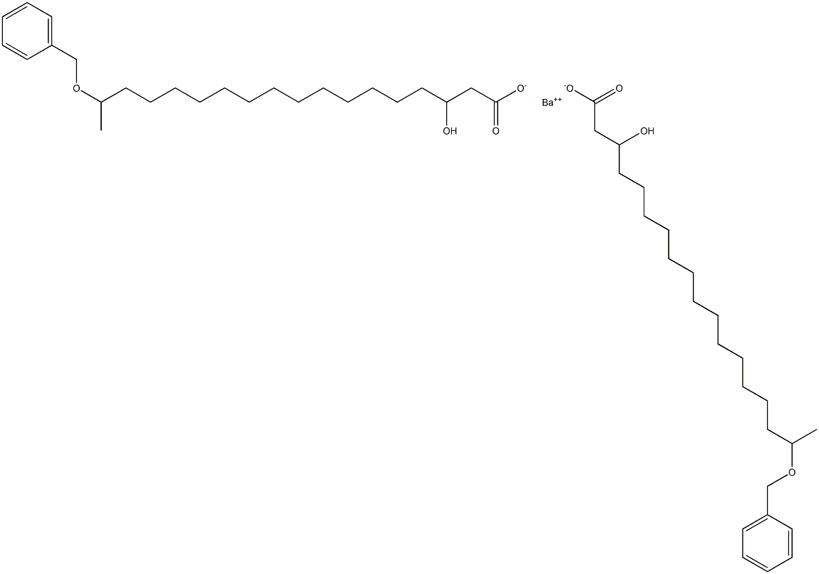 Bis(17-benzyloxy-3-hydroxystearic acid)barium salt Struktur