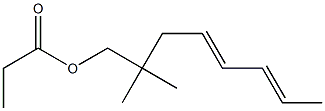 Propionic acid 2,2-dimethyl-4,6-octadienyl ester Struktur