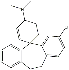 3-Chloro-10,11-dihydro-N,N-dimethylspiro[5H-dibenzo[a,d]cycloheptene-5,1'-[2]cyclohexen]-4'-amine Struktur