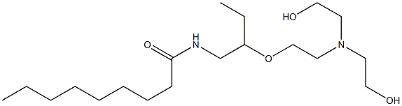 N-[2-[2-[Bis(2-hydroxyethyl)amino]ethoxy]butyl]nonanamide Struktur