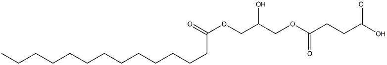 Succinic acid hydrogen 1-[2-hydroxy-3-(tetradecanoyloxy)propyl] ester Struktur