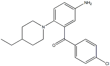 5-Amino-4'-chloro-2-(4-ethyl-1-piperidinyl)benzophenone Struktur