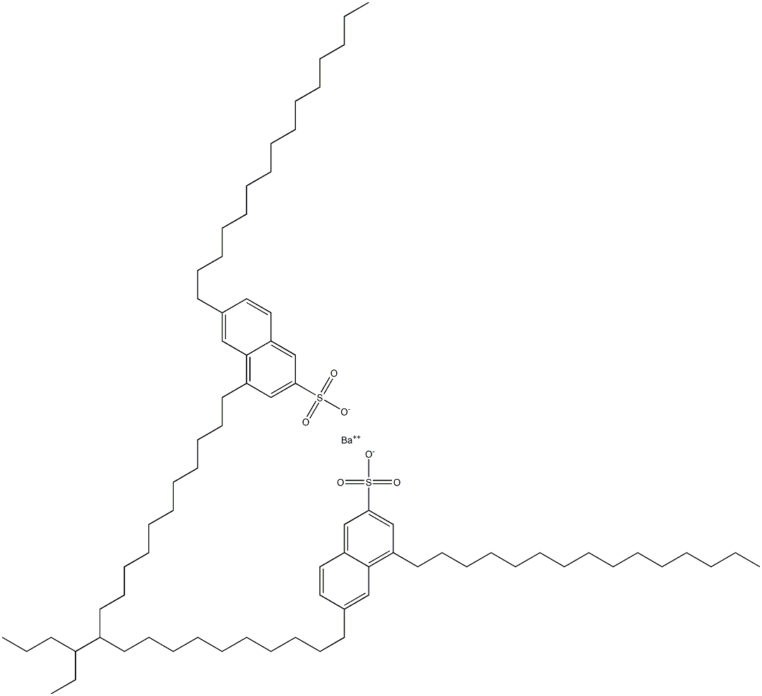 Bis(4,6-dipentadecyl-2-naphthalenesulfonic acid)barium salt Struktur