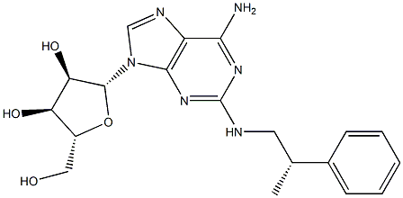 2-[(S)-2-Phenylpropylamino]adenosine Struktur