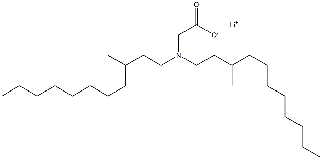 N,N-Bis(3-methylundecyl)glycine lithium salt Struktur