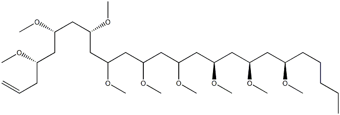 (4S,6S,8S,16R,18R,20R)-4,6,8,10,12,14,16,18,20-Nonamethoxy-1-pentacosene Struktur