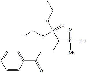 (3-Benzoylpropane-1,1-diyl)bis(phosphonic acid diethyl) ester Struktur