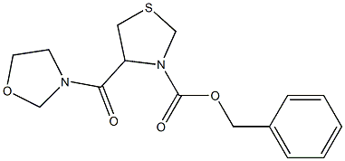 4-[(Oxazolidin-3-yl)carbonyl]thiazolidine-3-carboxylic acid benzyl ester Struktur