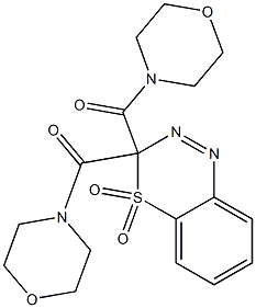 3,3-Bis(morpholinocarbonyl)-3H-4,1,2-benzothiadiazine 4,4-dioxide Struktur