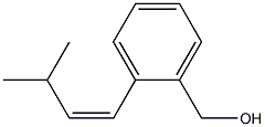 2-[(Z)-3-Methyl-1-butenyl]benzyl alcohol Struktur