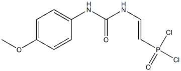 [2-[3-(4-Methoxyphenyl)ureido]vinyl]dichlorophosphine oxide Struktur