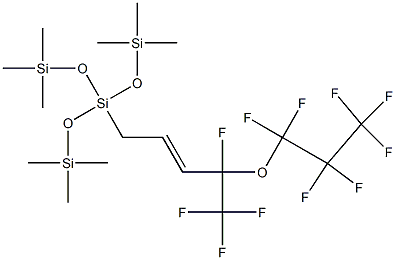 1-[Tris(trimethylsilyloxy)silyl]-4,5,5,5-tetrafluoro-4-(heptafluoropropoxy)-2-pentene Struktur