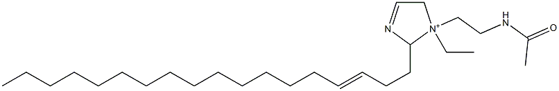 1-[2-(Acetylamino)ethyl]-1-ethyl-2-(3-octadecenyl)-3-imidazoline-1-ium Struktur