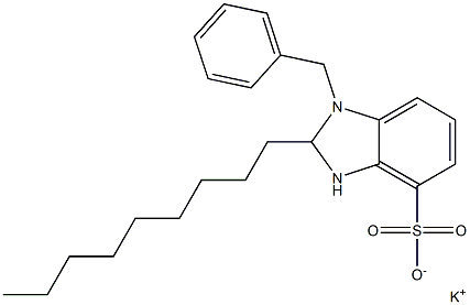 1-Benzyl-2,3-dihydro-2-nonyl-1H-benzimidazole-4-sulfonic acid potassium salt Struktur